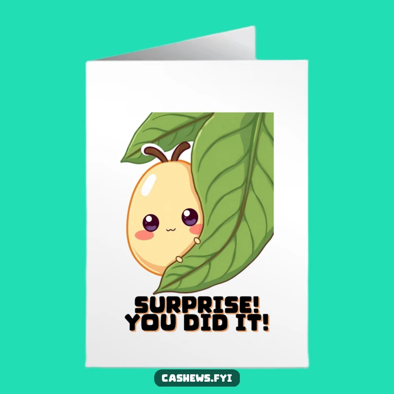 Free Printable Congrats Card: Googly Cashew Spy for a Funny Downloadable Celebration