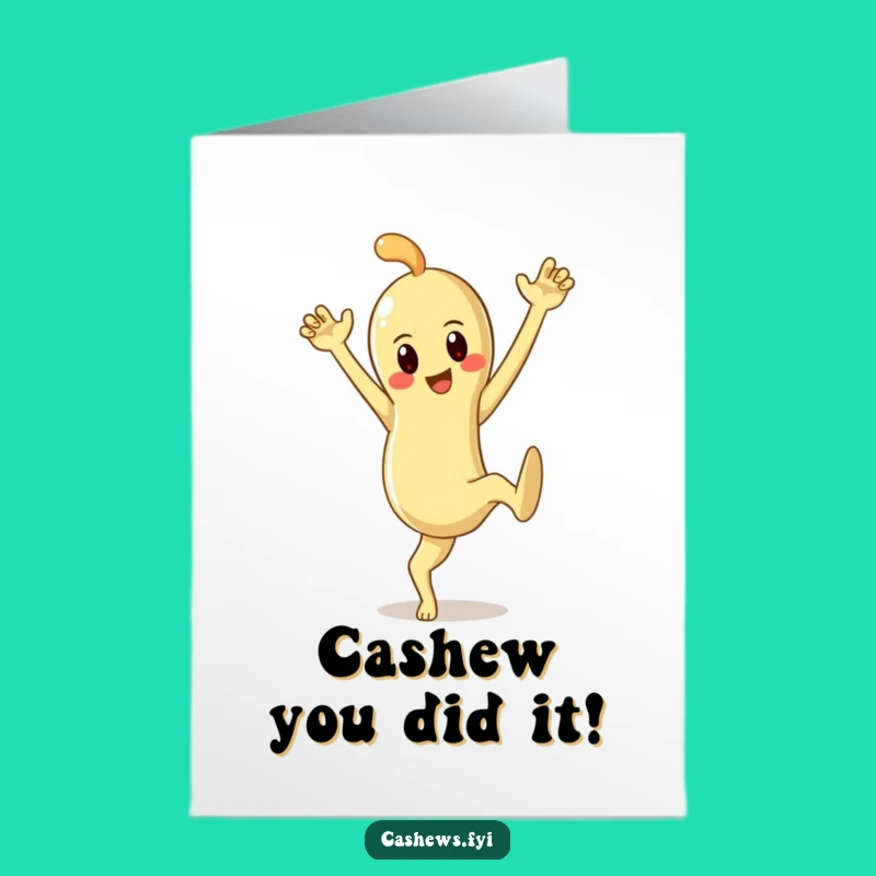 Free Printable Congrats Card: Grand Cashew Pose, Funny Downloadable Gift