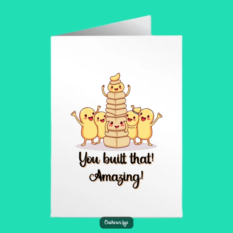 Free Printable Congrats Card: Proud Cashews Funny Downloadable Gift for Big Wins