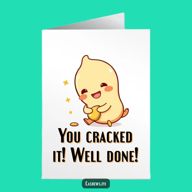 Congrats Card: Free Printable Cashew Pal Tripping, Hilarious Downloadable for Any Occasion!