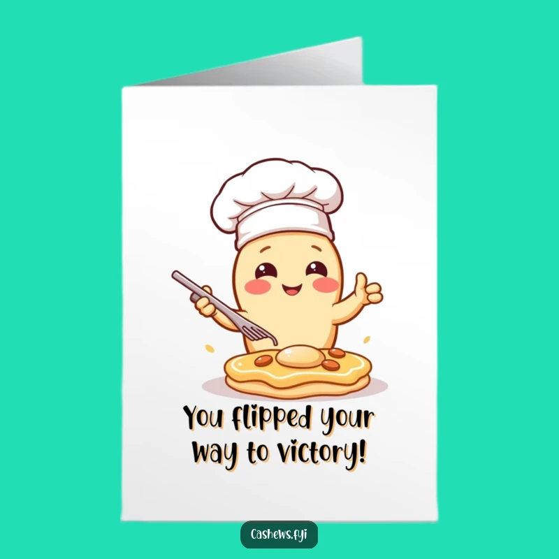Free Printable Congrats Card Funny Cashew Chef Pancake DIY Gift