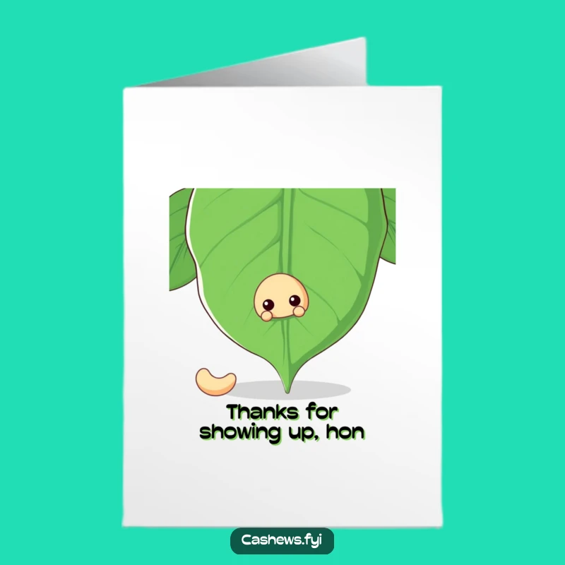 Free Printable Thank You Card: Hidden Cashew Nut - Funny Downloadable Gratitude