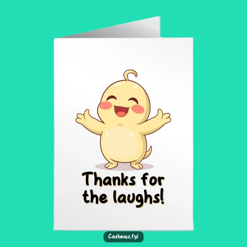 Amusing Free Printable Thank You Card: Cashew's Big Laugh Downloadable Gratitude