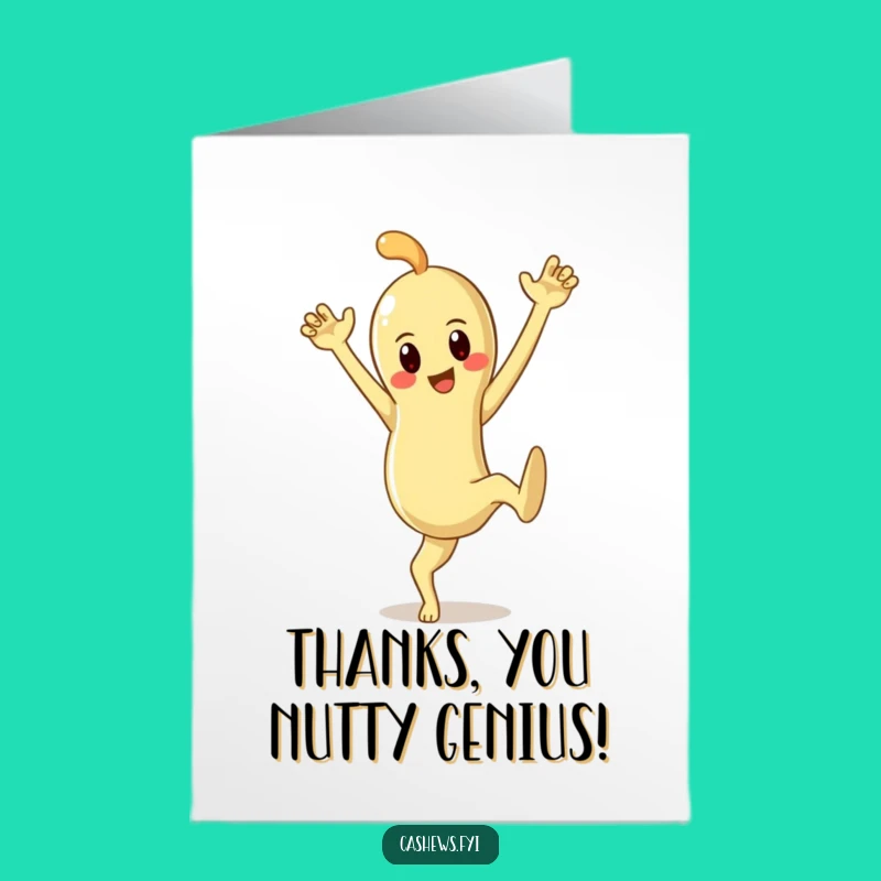Free Printable Thank You Card: Posed Cashew Gratitude, Funny Downloadable Gift