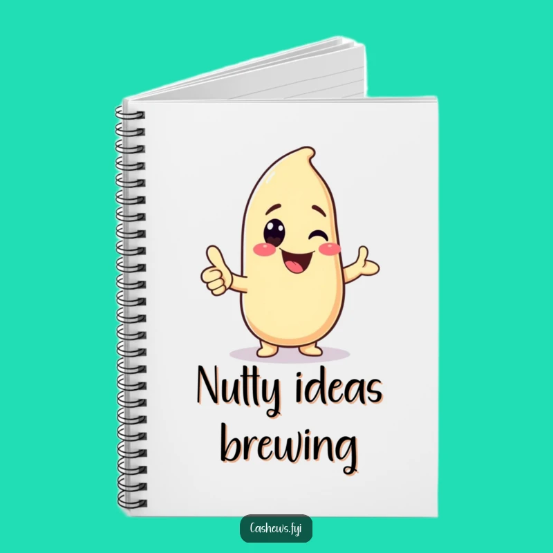 Funny Kawaii Cashew Thumbs-Up Notebook: Jot Down Cute Ideas, Perfect Funny Gift