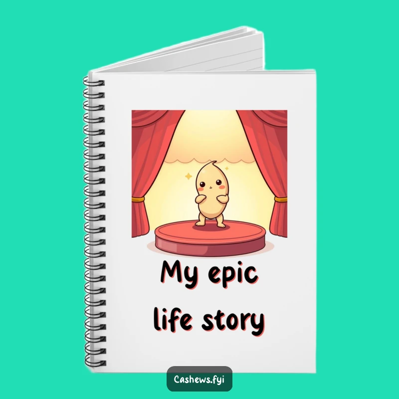 Funny Cashew Nut Stage Diary Notebook - Write Your Drama!