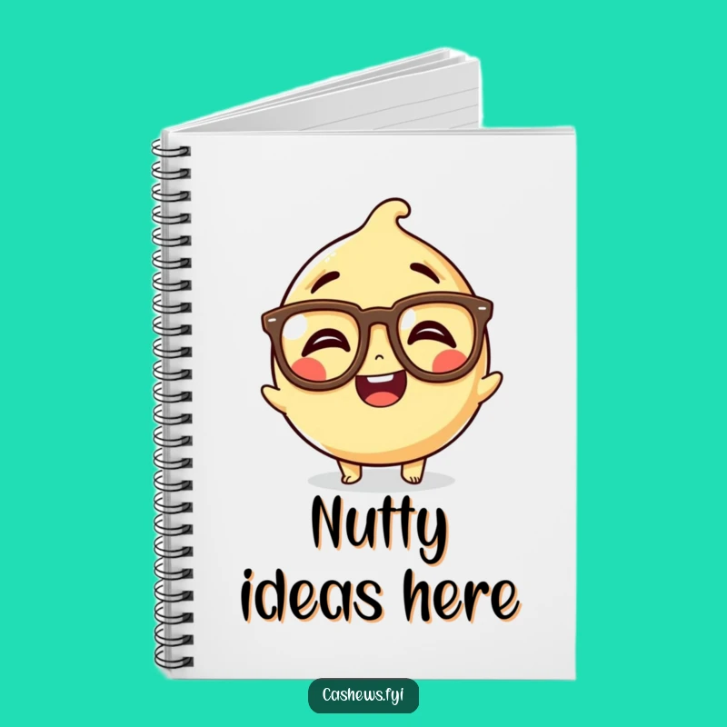 Funny Kawaii Cashew Spectacle Notebook: Giggle Nutty Ideas, Excellent Funny Gift