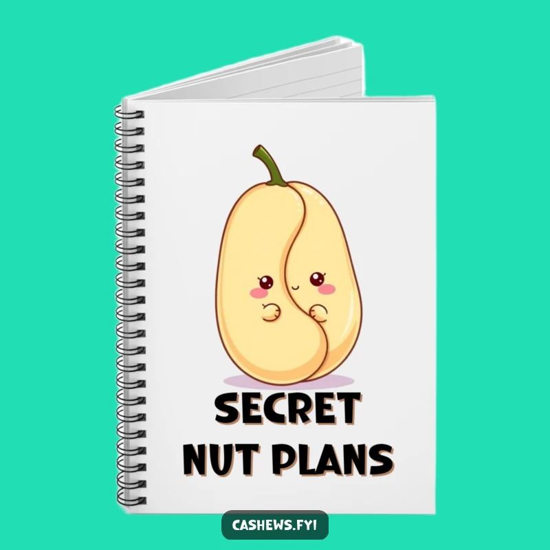 Funny Kawaii Cashew Notebook: Jot Down Cute Ideas with Playful Nutty Inspiration