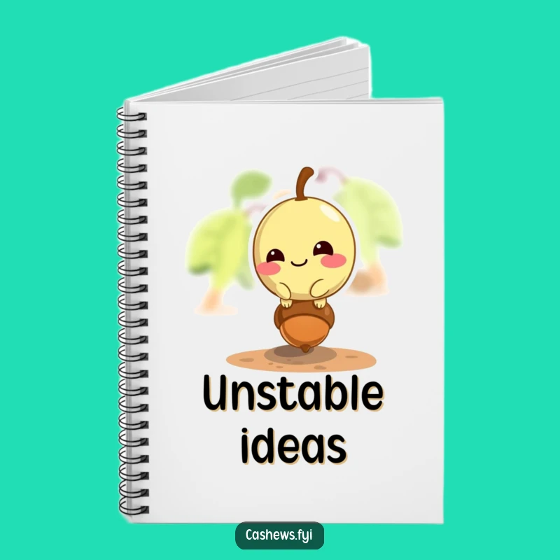 Funny Cashew Journal: Mischievous Cashew Balancing Acorn for Your Plans