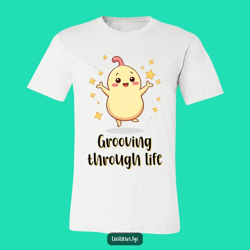 Funny Cashew T-Shirt: Starry Nut Grooving Graphic Tee