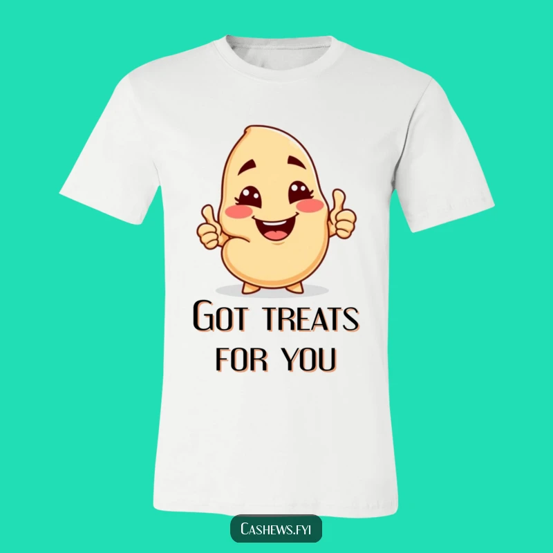 Funny Cheeky Cashew T-Shirt: Winking Nut Offers Treat, Perfect Gift