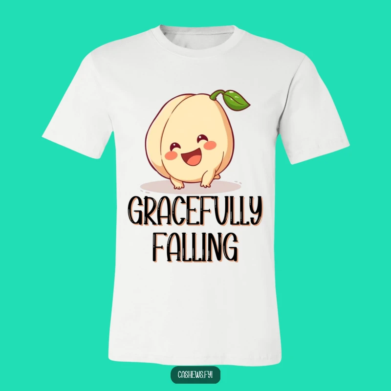 Funny Cashew T-Shirt: Tripping Nut Smiling Big Graphic Tee