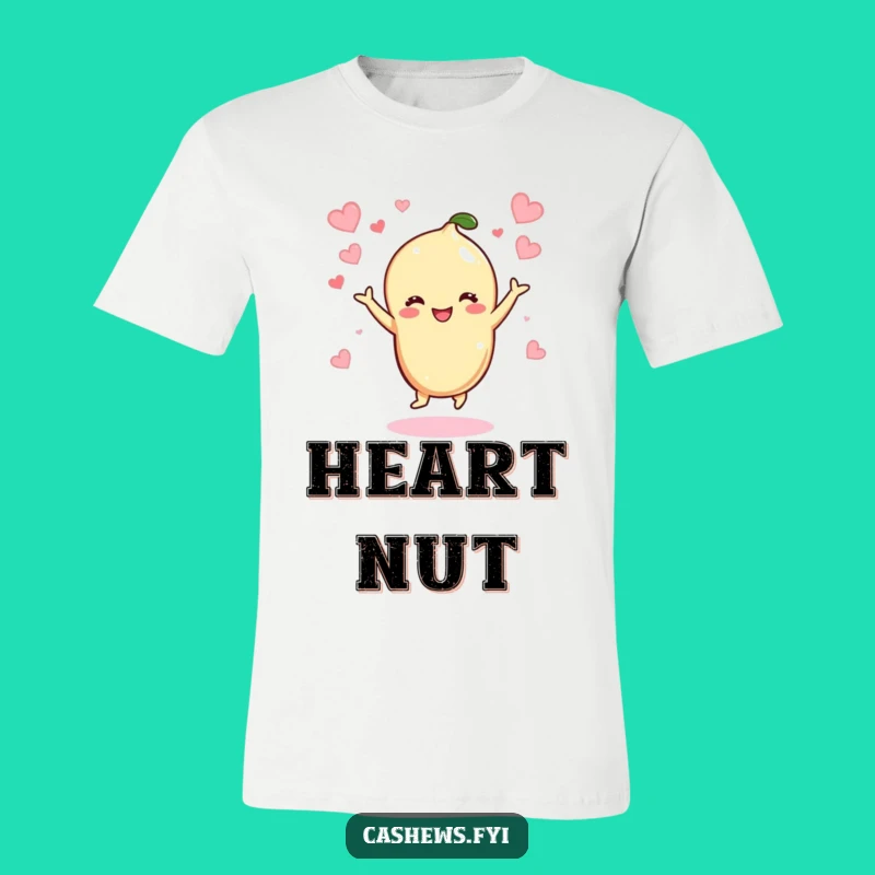 Funny Kawaii Cashew Dancing T-Shirt: Joyful Nutty Hearts Tee, Hilarious Gift