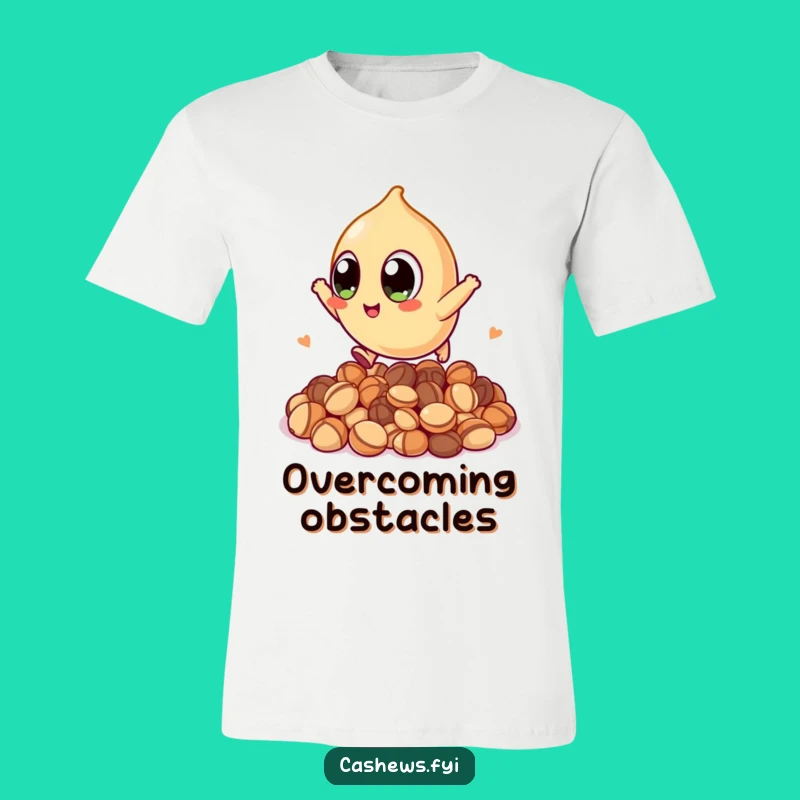 Funny Kawaii Cashew T-Shirt: Big Eyes and a Big Leap, Hilarious Nutty Fun