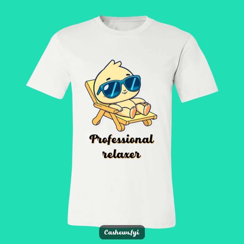 Funny Cashew Beach Bum T-Shirt: Hilarious Character Lounging, Perfect Gift for Sunny Days!