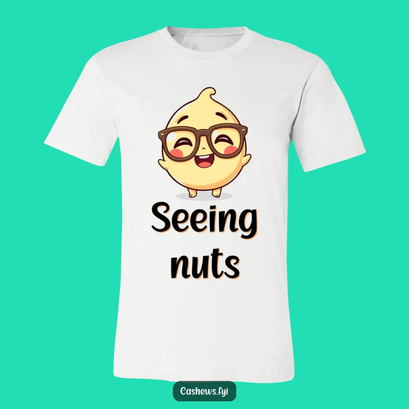 Funny Kawaii Cashew Spectacle T-Shirt: Giggling Nutty Glasses Tee, Hilarious Gift