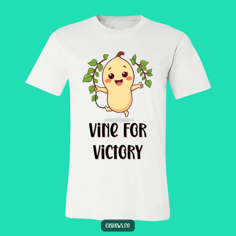 Funny Happy Cashew T-Shirt: Vine Jumping Kawaii Exercise Fun