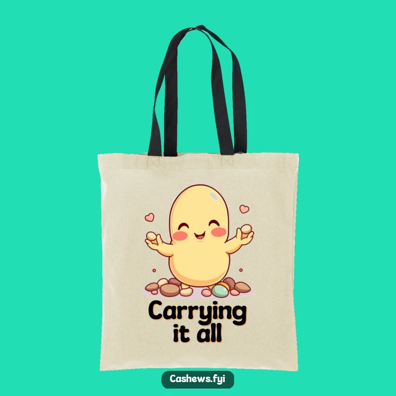 Funny Juggling Cashew Tote Bag - Skillful Nut Carry-All for Everyday Feats