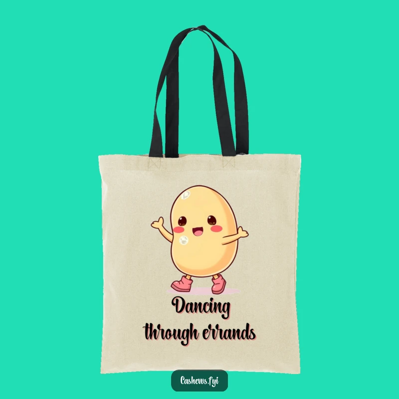 Funny Dancing Cashew Tote Bag - Groovy Nut Carry-All for Everyday Fun