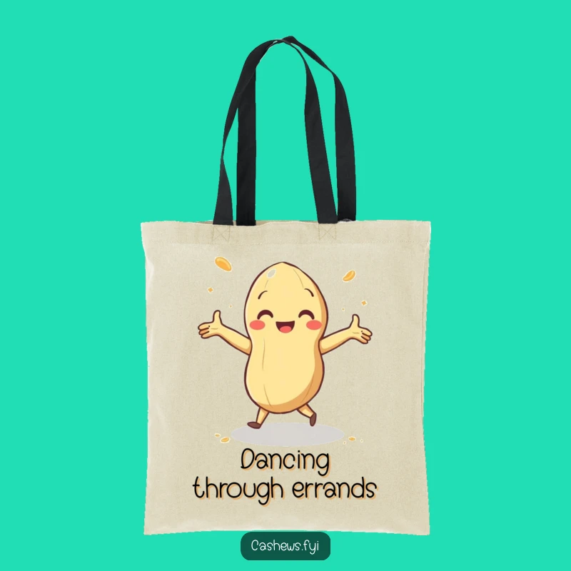 Funny Dancing Cashew Tote Bag: Carry Your Essentials with Nutty Rhythm and Style