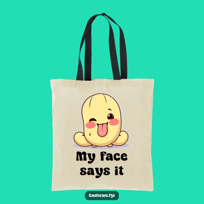 Funny Cashew Wink Tote Bag - Carry Your Mischief Everywhere!