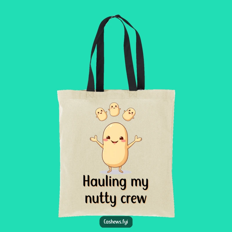 Funny Cashew Juggling Tote Bag: Carry Your Essentials with Nutty Humor and Style